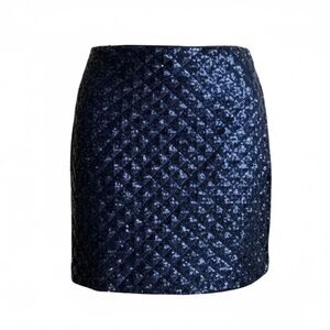 RARE BANANA REPUBLIC HERITAGE BLACK SEQUIN MINI SKIRT IN SIZE 14 NWOT